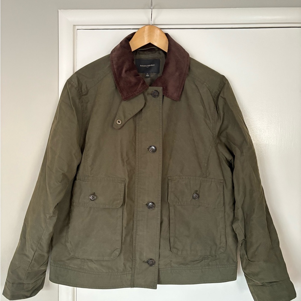 Banana Republic Factory Olive Green and Brown Barn Jacket